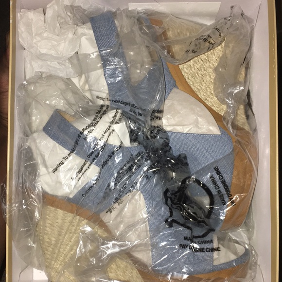 Michael kors Josephine wedge denim us 10m - Picture 2 of 5